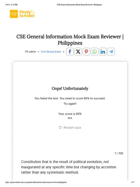 cse tgs|CSE General Information Mock Exam Reviewer .
